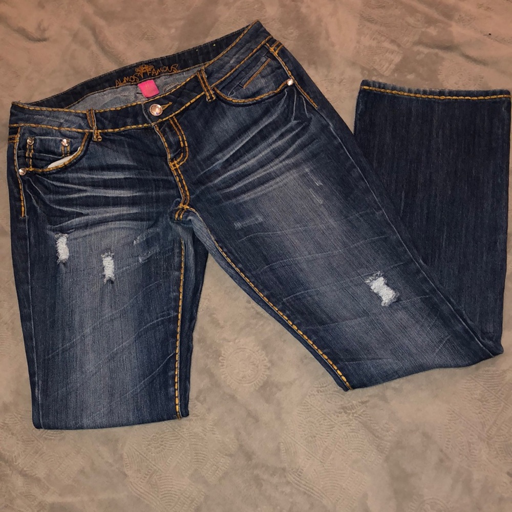Almost Famous Jeans - size 11 - crystal distressed